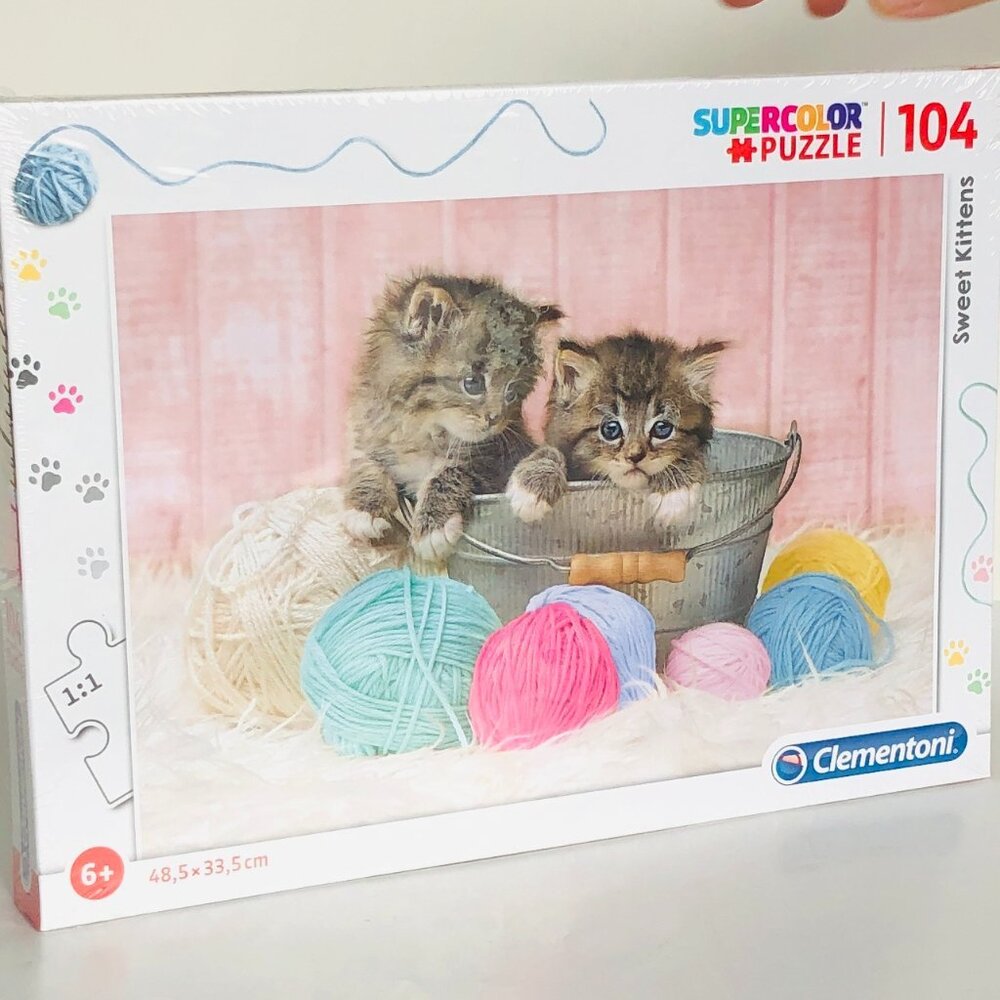 Clementoni Kids Puzzle Super Color Sweet Kittens 104 Pcs New Sealed - Picture 13 of 15